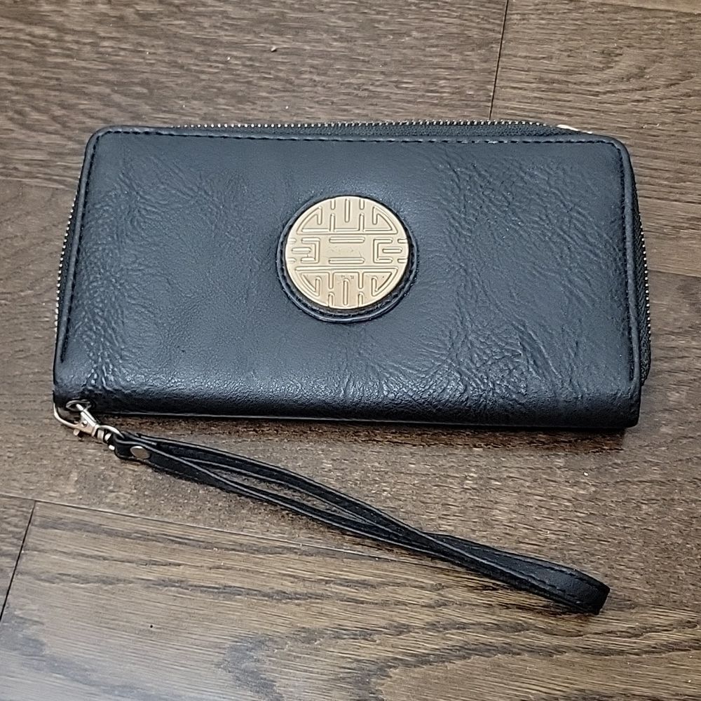 Wallet with wrist strap